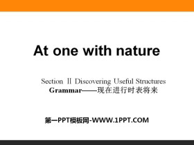 At one with natureSection PPT
