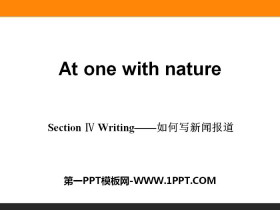 At one with natureSection PPT