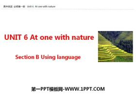 At one with natureSection B PPT