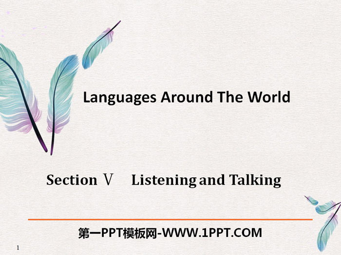 《Languages Around The World》Listening and Talking PPT-预览图01