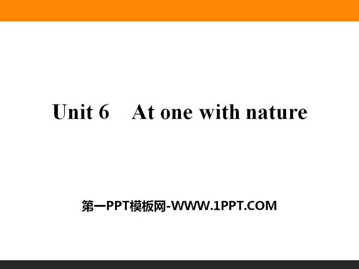 At one with naturePPT