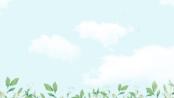绿色清新植物花卉边框ppt背景图片