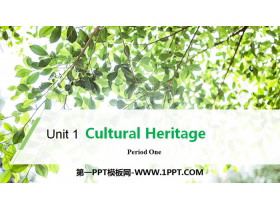 Cultural HeritagePeriod One PPT