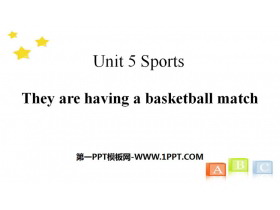 They are having a basketball matchSports PPT