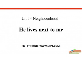 He lives next to meNeighbourhood PPT