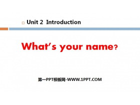 What's your name?Introduction PPT