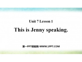 This is Jenny speakingCommunications PPT