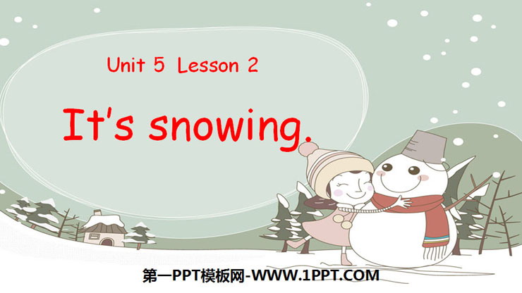 《It's snowing》Weather PPT下载-预览图01