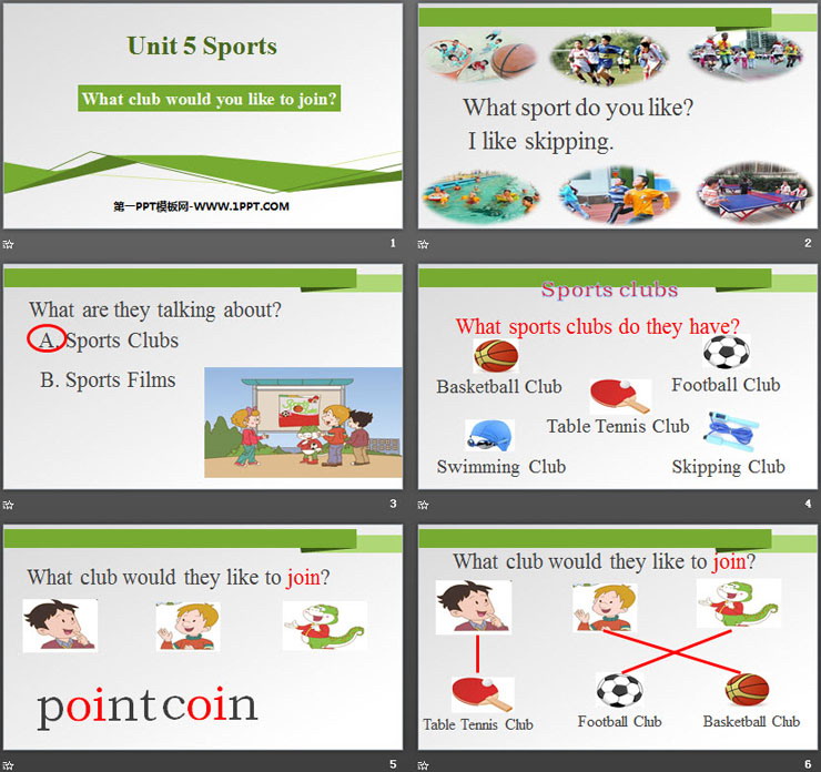 What club would you like to join?Sports PPT