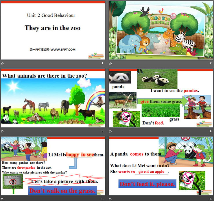 《They are in the zoo》Good Behaviour PPT-预览图02