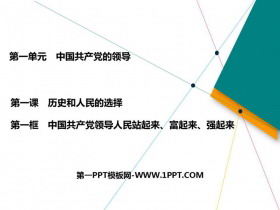 《中国共产党领导人民站起来、富起来、强起来》PPT教学课件
