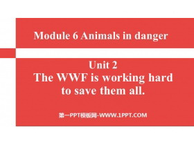 The WWF is working hard to save them allAnimals in danger PPTμ