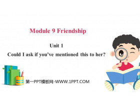 Could I ask if you've mentioned this to her?Friendship PPTμ