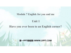 Have you ever been to an English corner?English for you and me PPTnd