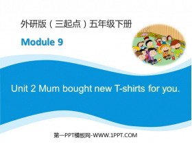 Mum bought new T-shirts for youPPTn