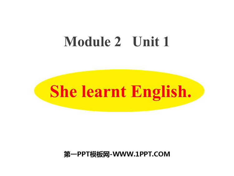 《She learnt English》PPT课件下载-预览图01