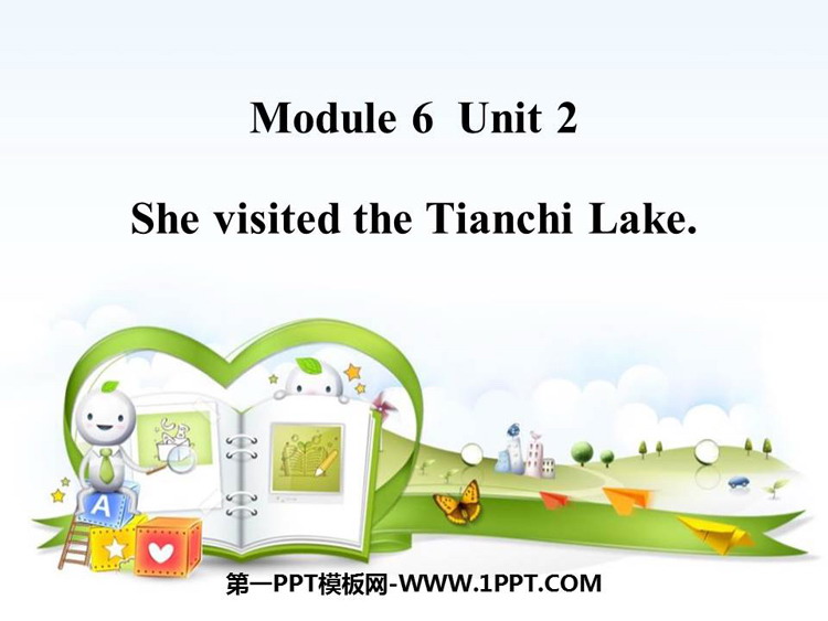 《She visited the Tianchi Lake》PPT课件下载-预览图01