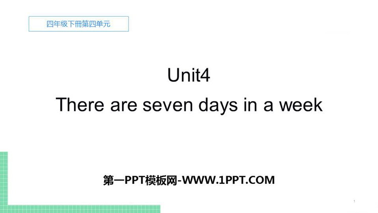 《There are seven days in a week》PPT教学课件-预览图01