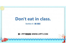 Don't eat in classSectionA PPT(2nr)