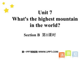 What's the highest mountain in the world?SectionB PPT(1nr)