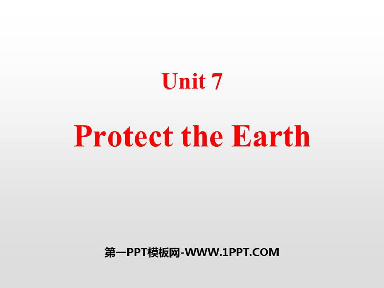 Protect the EarthPPTn