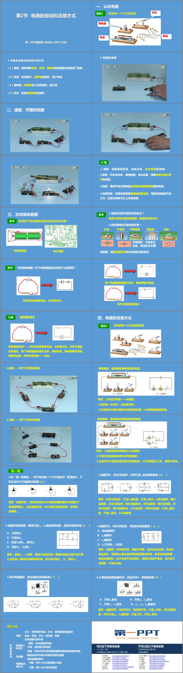 《电路的组成和连接方式》探究简单电路PPT下载-预览图02