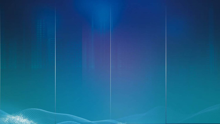 五张蓝色抽象科技感PPT背景图片