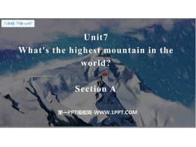 What's the highest mountain in the world?SectionA PPTd