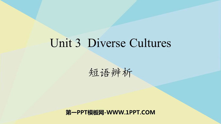 《Diverse Cultures》短语辨析 PPT课件-预览图01