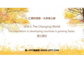 The population in developing countries is growing fasterPPTn(1nr)