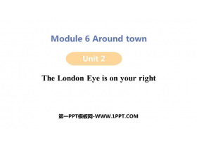 The London Eye is on your rightaround town PPTMn