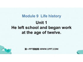 He left school and began work at the age of twelveLife history PPT|n