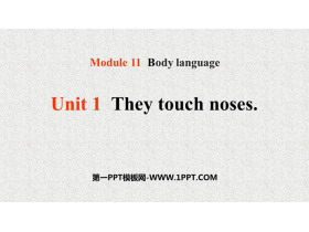 They touch nosesBody language PPT