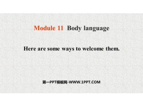 Here are some ways to welcome themBody language PPTn