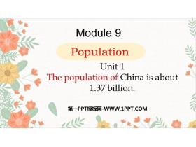 The population of China is about 1.37 billionPopulation PPTnd