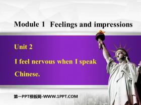 I feel nervous when I speak ChineseFeelings and impressions PPTѿμ