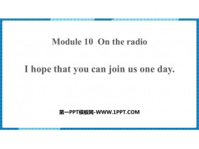 I hope that you can join us one dayOn the radio PPTMd