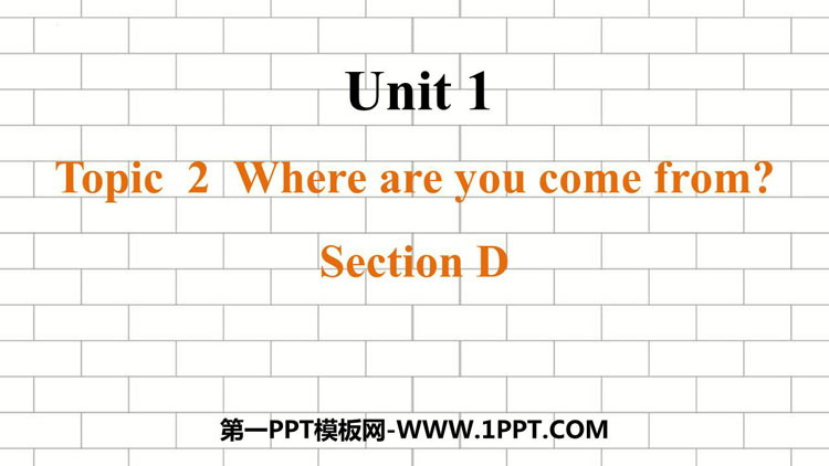 Where are you from?SectionD PPTn