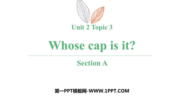 《Whose cap is this?》SectionD MP3音频课件-预览图01