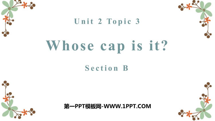 《Whose cap is this?》SectionB PPT课件-预览图01