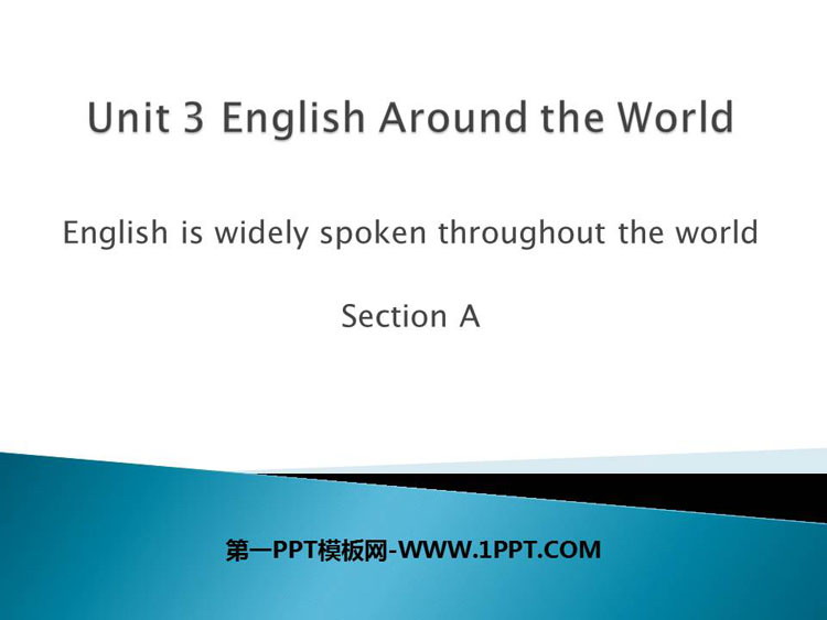 English is widely spoken throughout the worldSectionA PPTn