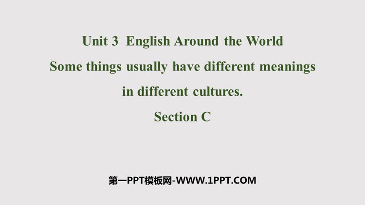 Some things usually have different meanings in different culturesSectionC PPTn