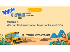 《We can find information from books and CDs》PPT免�M�n件