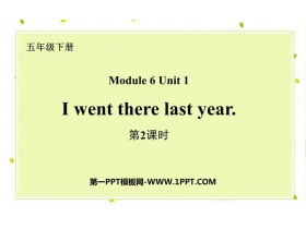 《I went there last year》PPT课件(第2课时)