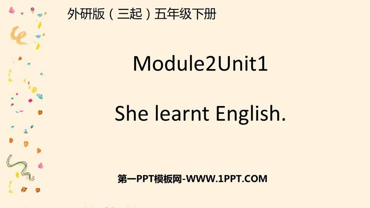 《She learnt English》PPT免费课件-预览图01