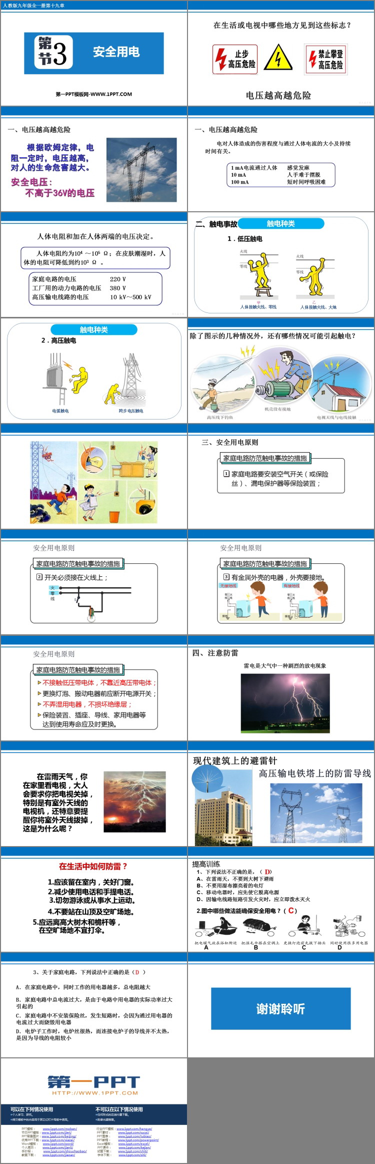 《安全用电》生活用电PPT优质课件下载-预览图02