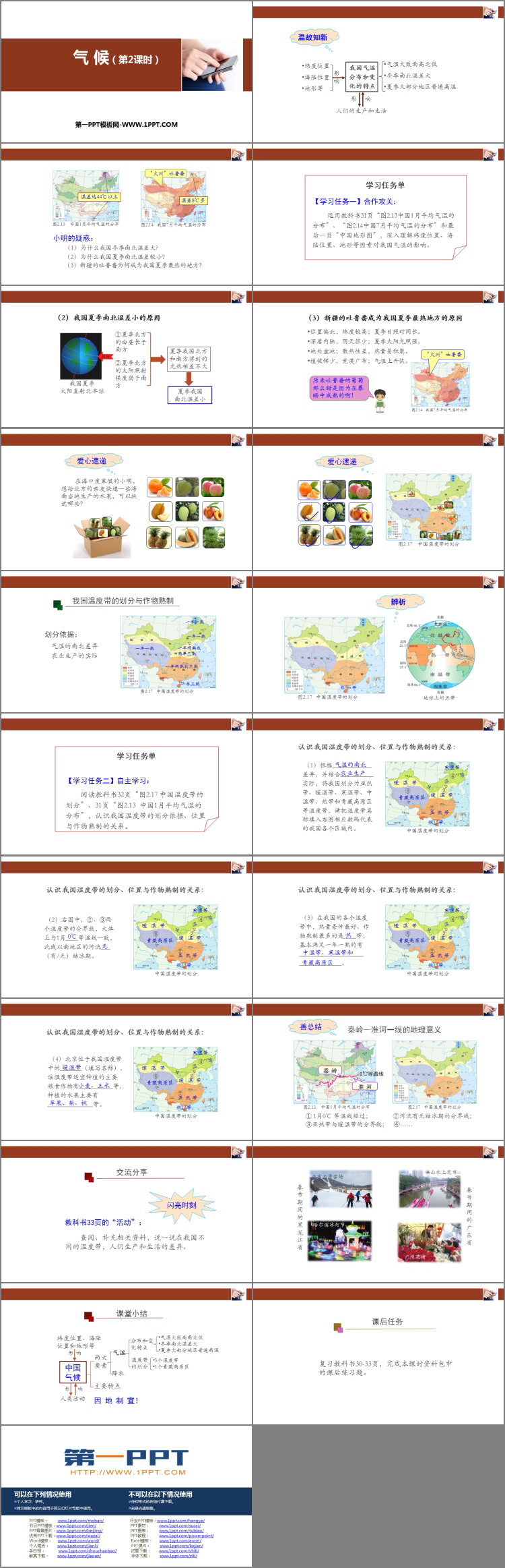《气候》中国的自然环境PPT下载(第2课时)
