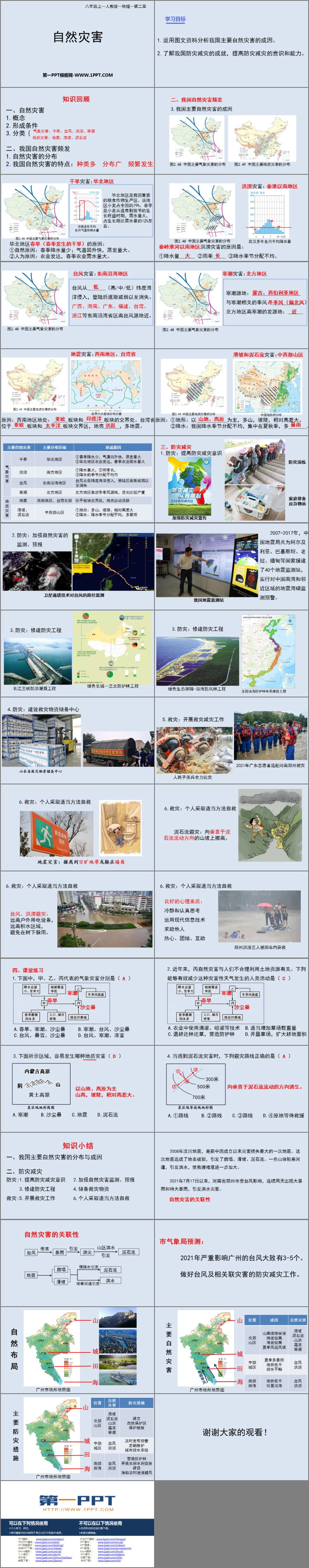 《自然灾害》中国的自然环境PPT教学课件