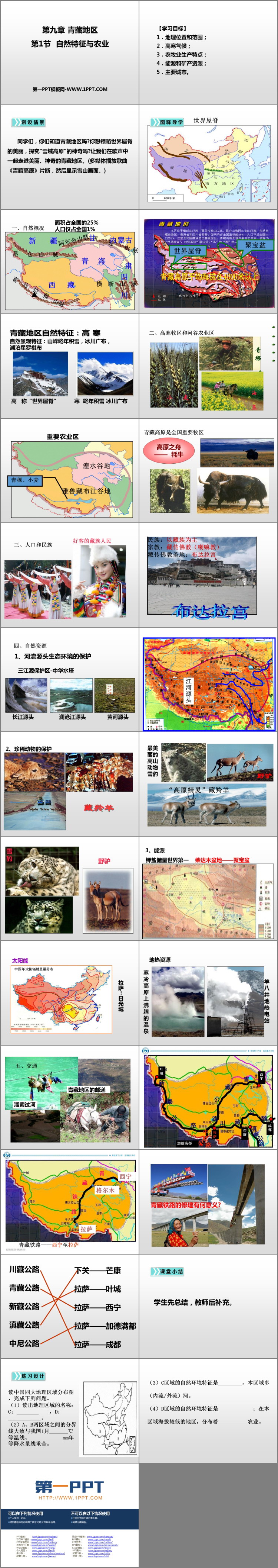 《自然特征与农业》青藏地区PPT下载-预览图02