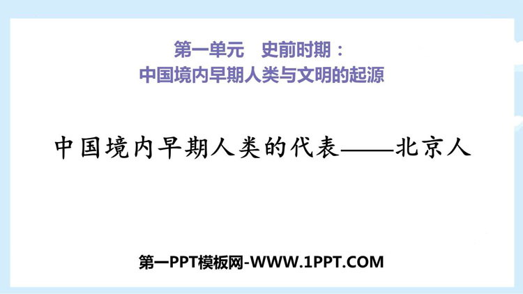 《中国早期人类的代表—北京人》PPT精品课件